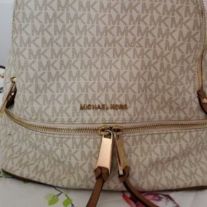 Michael Kors signature monogram backpack